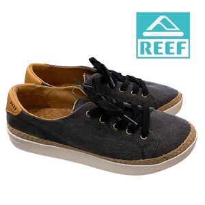 REEF Cushion Sunset Women's Black Sneakers NEW 8.5